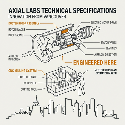 Axial Labs Vancouver workshop patent-style illustration