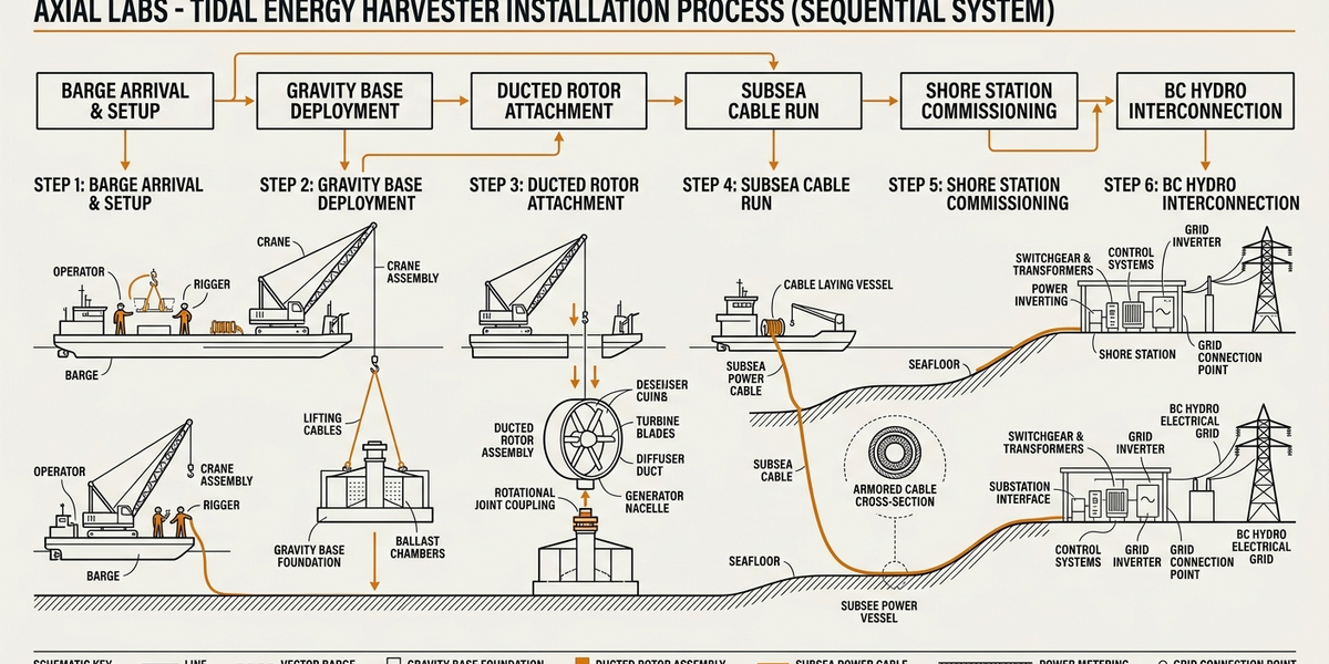 Harvester installation at a high-current site.