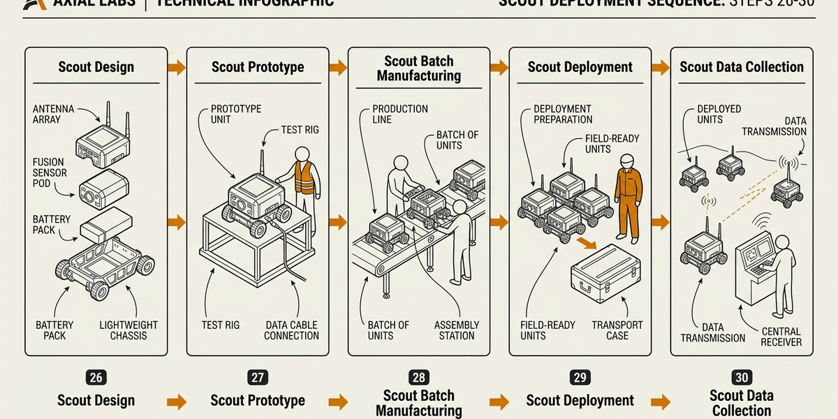 Scout deployment, steps 26 to 30.