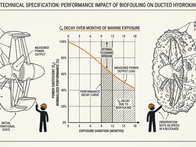 Biofouling decay curve chart, Cp vs. deployment weeks