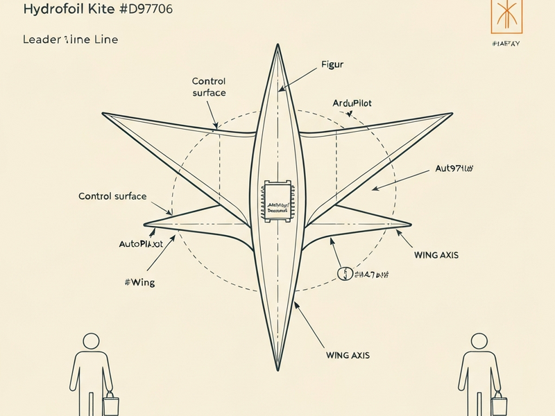 Autonomous hydrofoil kite figure-eight trajectory diagram